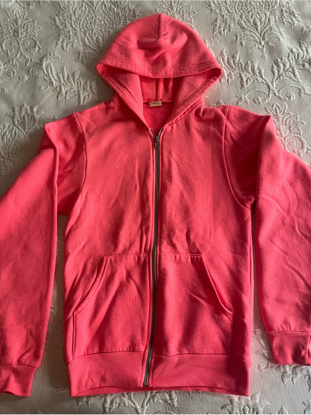 American Apparel Neon Pink Hoodie XS